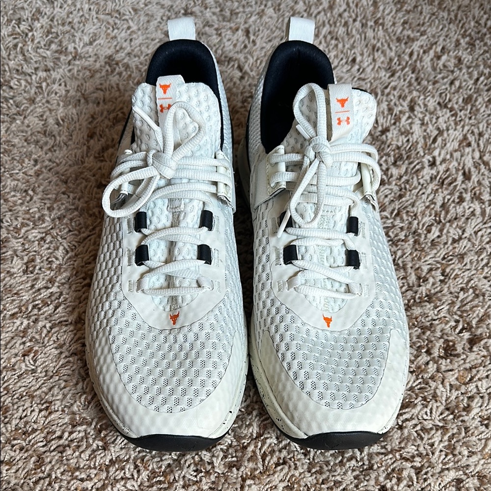 Project Rock White and Black Sneakers